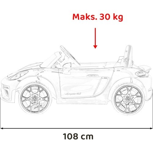 Электромобиль Porsche Spyder RS 718, белый