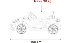 Elektromobilis Porsche Spyder RS 718, baltas