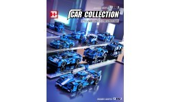 Vehicles Building Blocks Set 638pcs Blue