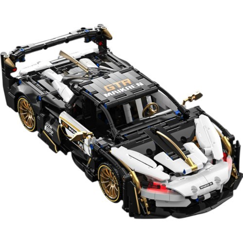 Konstruktorius sportinis automobilis, baltas/juodas, 1242 dalys