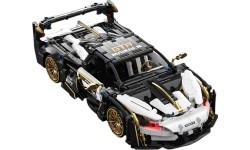 Konstruktorius sportinis automobilis, baltas/juodas, 1242 dalys