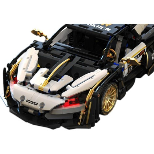 Konstruktorius sportinis automobilis, baltas/juodas, 1242 dalys