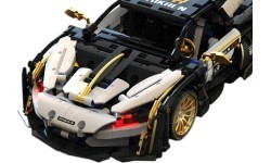 Конструктор спортивный автомобиль, белый/чёрный, 1242 детали
