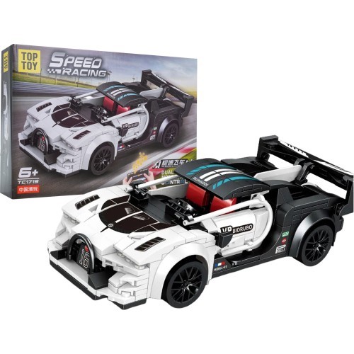 Sports Car White R/C Brick Set