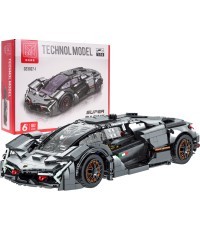 Kaladėlių rinkinys sportinis automobilis, pilkas, 1512 vnt.