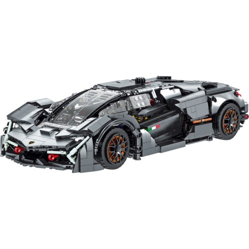 Kaladėlių rinkinys sportinis automobilis, pilkas, 1512 vnt.