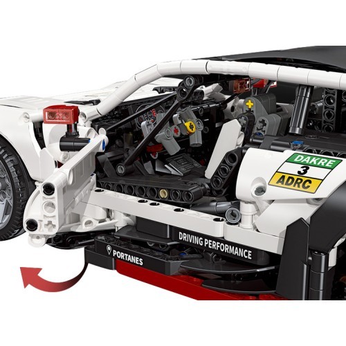 Sportinio automobilio konstruktorius, baltas, 2489 detalės