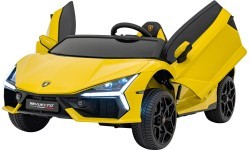Elektromobilis Lamborghini Revuelto XL, geltonas