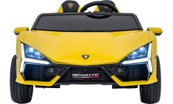 Elektromobilis Lamborghini Revuelto XL, geltonas