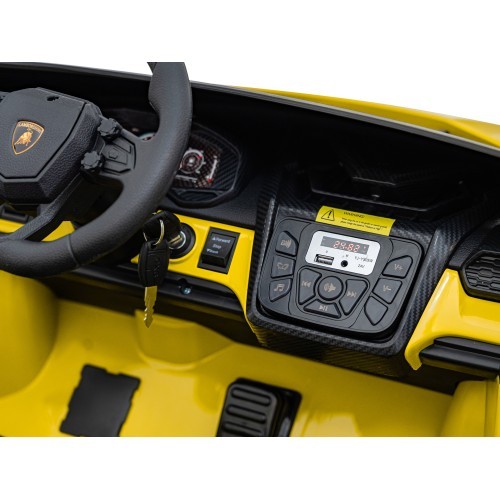 Elektromobilis Lamborghini Revuelto XL, geltonas