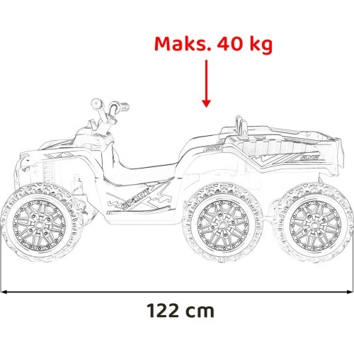 Keturratis Quad Sport TX ATV, geltonas