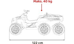 Keturratis Quad Sport TX ATV, geltonas