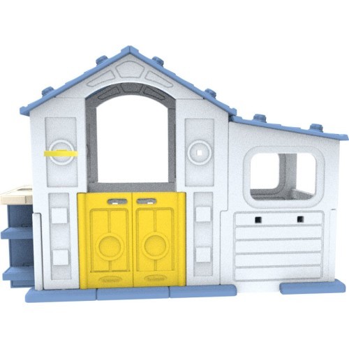Large House With Hallway, Basketball and Sink Blue Roof