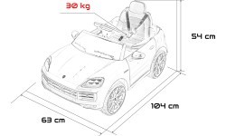 Elektromobilis Porsche Cayenne, juodas