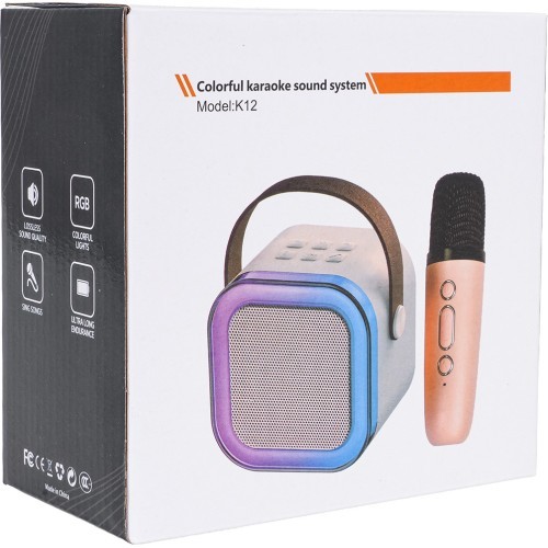 Karaokė mikrofono ir garsiakalbio rinkinys