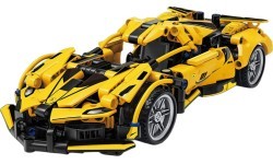 Konstruktorius sportinis automobilis, geltonas, 422 detalės