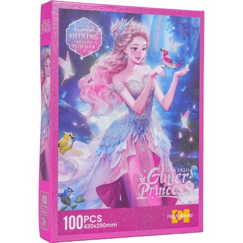 Dėlionė 100 dalių, rožinė princesė