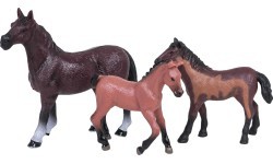 Set of Horse Figurines for Play