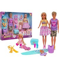 Doll Set, Family on Vacation + Accessories