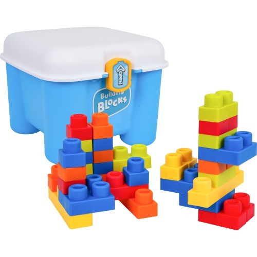 Soft Blocks Set + Storage Chair Blue