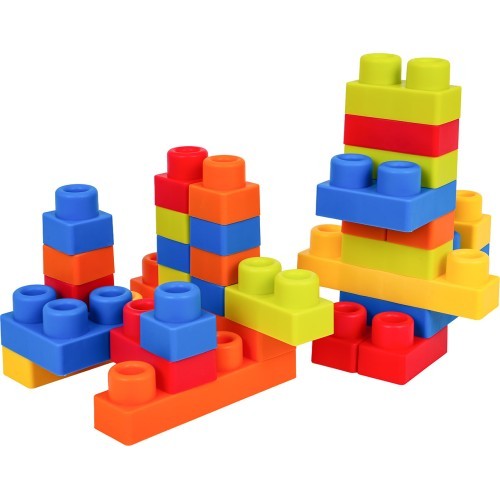 Soft Blocks Set + Storage Chair Blue