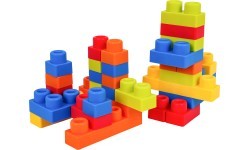 Soft Blocks Set + Storage Chair Blue