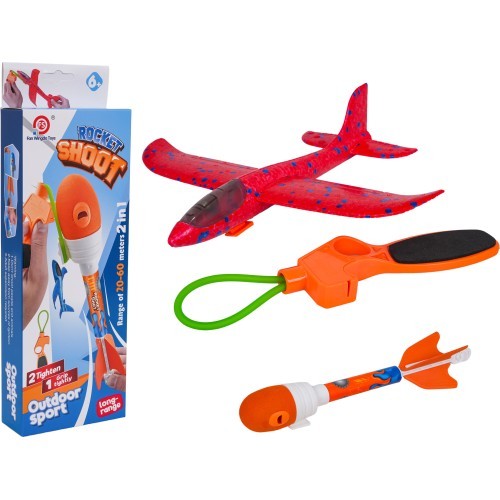 Red 2in1 Plane Set with Launcher