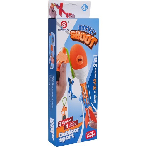 Raudonas lėktuvų rinkinys 2-in-1 su paleidikliu