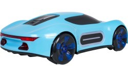 Automobilis su dūmų funkcija, valdomas pultu ir laikrodžiu, mėlynas