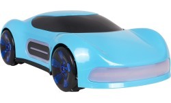 Automobilis su dūmų funkcija, valdomas pultu ir laikrodžiu, mėlynas