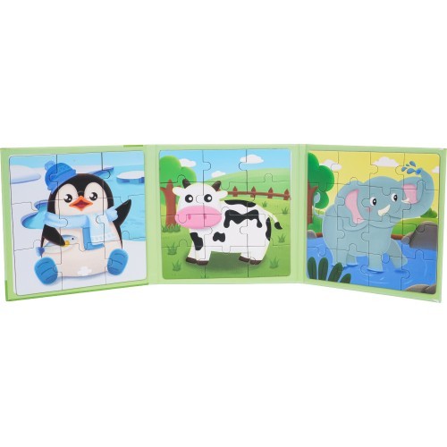 Magnetic Puzzle Animals + Book
