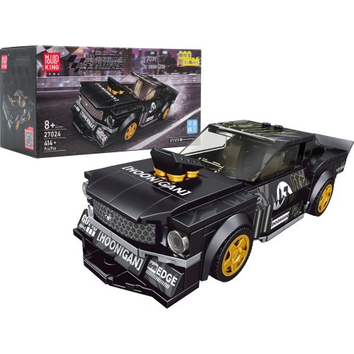 Konstruktorius sportinis automobilis juodas 414 dalių