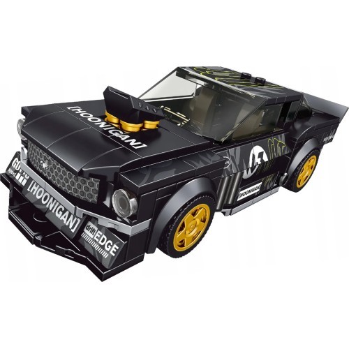 Konstruktorius sportinis automobilis juodas 414 dalių