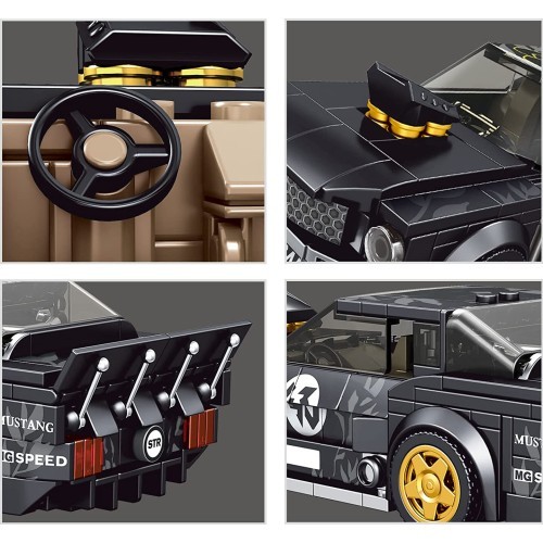 Sports Car Brick Set Black 414pcs.