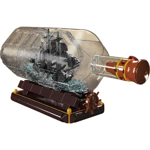 Konstruktorius Piratų laivas butelyje, 822 dalys