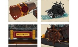 Konstruktorius Piratų laivas butelyje, 822 dalys
