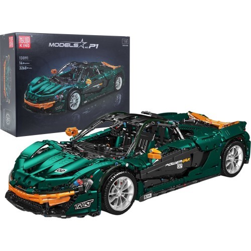 Sports Car Building Blocks Set Green 3268pcs.