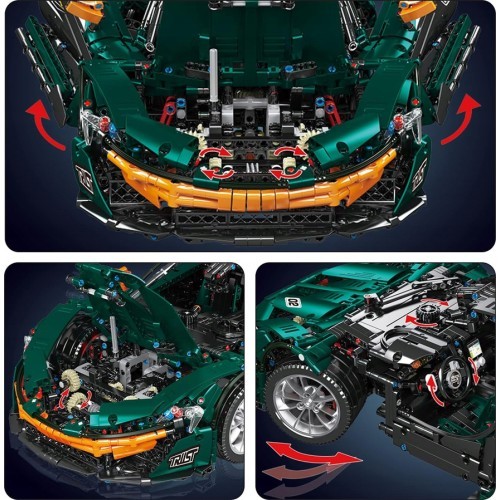 Sportinio automobilio konstruktorius, žalias, 3268 dalys