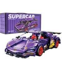 Sportinio automobilio konstruktorius, violetinis, 470 detalių