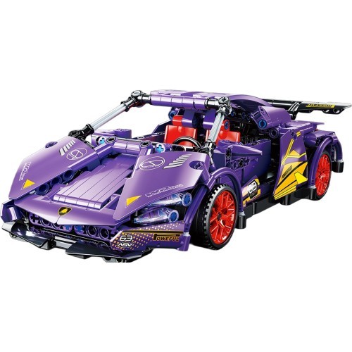Sportinio automobilio konstruktorius, violetinis, 470 detalių