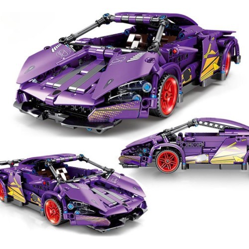 Sportinio automobilio konstruktorius, violetinis, 470 detalių