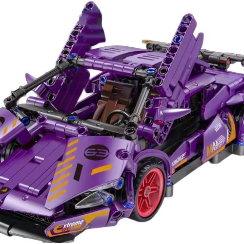 Sportinio automobilio konstruktorius, violetinis, 470 detalių