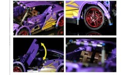 Sportinio automobilio konstruktorius, violetinis, 470 detalių