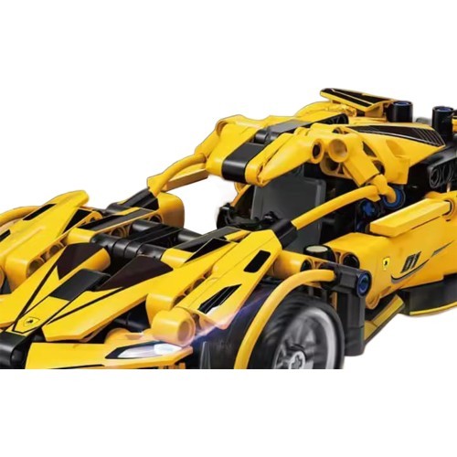Sportinio automobilio konstruktorius, geltonas, 422 detalės