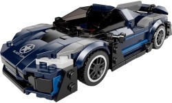 Konstruktorius sportinis automobilis, juodas, 405 dalys