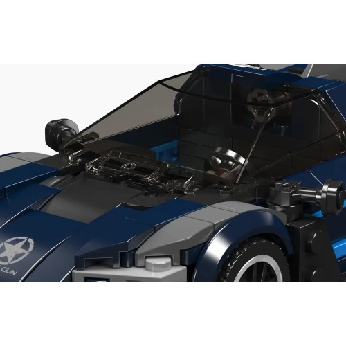 Konstruktorius sportinis automobilis, juodas, 405 dalys