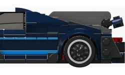 Konstruktorius sportinis automobilis, juodas, 405 dalys