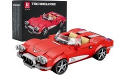 Car Cabriolet Red 311-piece Building Blocks Set