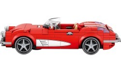 Car Cabriolet Red 311-piece Building Blocks Set