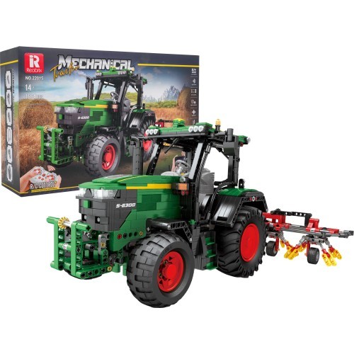 Green Tractor Building Blocks Set + Accessories 1828 pcs.